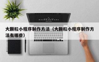 双鸭山大颗粒小程序制作方法（大颗粒小程序制作方法有哪些）